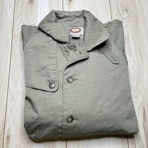 Banana Republic Coat Mens Large Green Long Trench Outdoor Vintage